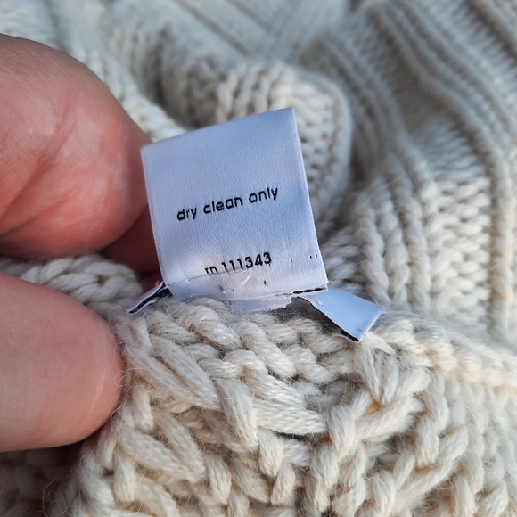 Anthropologie Aeve Peruvian Baby Alpaca Wool Chunky Cable Knit Cardigan Sweater - Picture 9 of 10